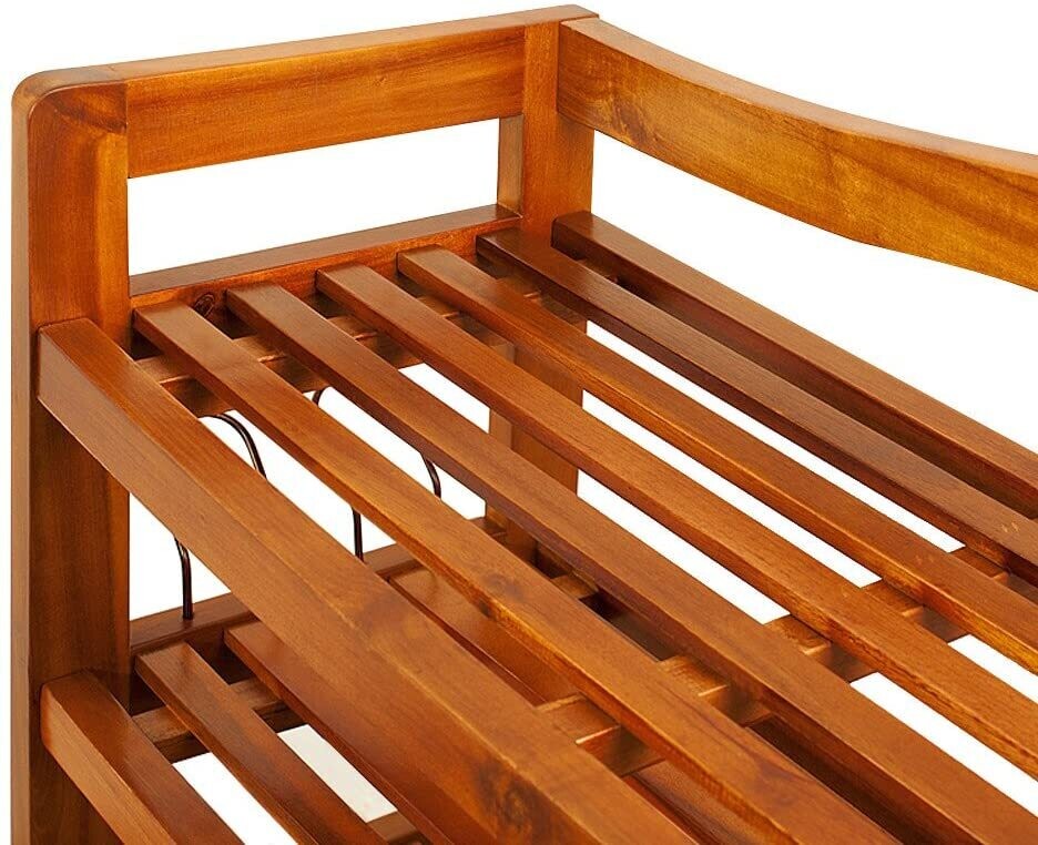 Shoe Rack Solid Wood 3 Levels