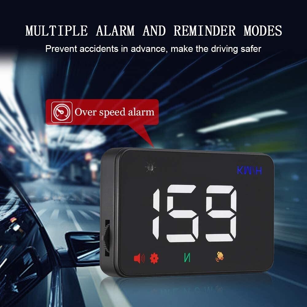 GPS Head-up Display with Large Font Speedometer for Easy and Clear Viewing While Driving