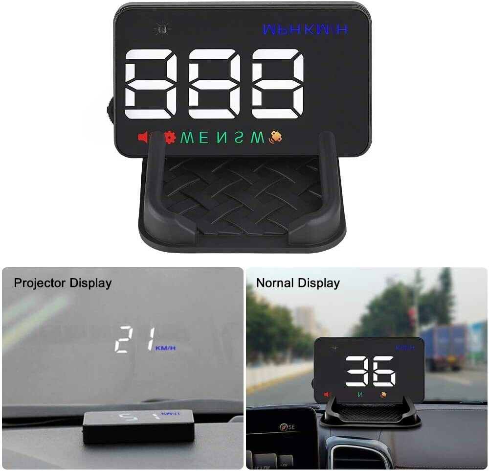 GPS Head-up Display with Large Font Speedometer for Easy and Clear Viewing While Driving