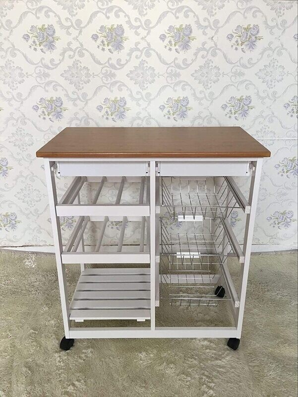 Lockable Wheels, Worktop Kitchen Trolley