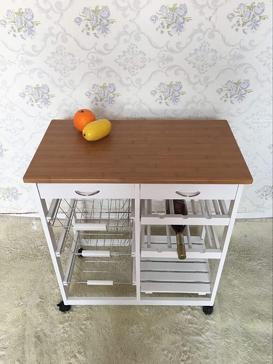 Lockable Wheels, Worktop Kitchen Trolley