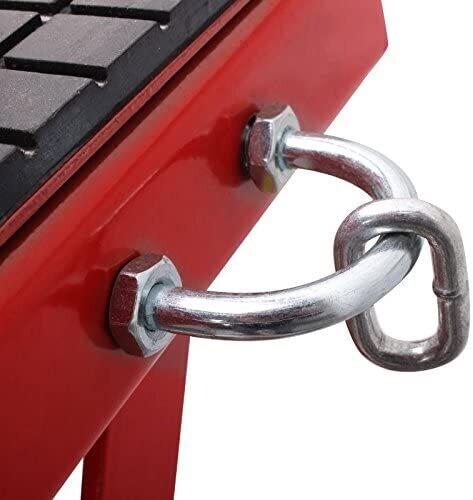 Hydraulic Red Moto Cross Lift XL Lifting Stand with Rollers for Motorcycle Maintenance and Repairs