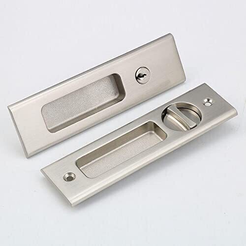 Mortise Lock for Sliding Door Invisible Recessed Handle Interior Latch Furniture Wooden Lock