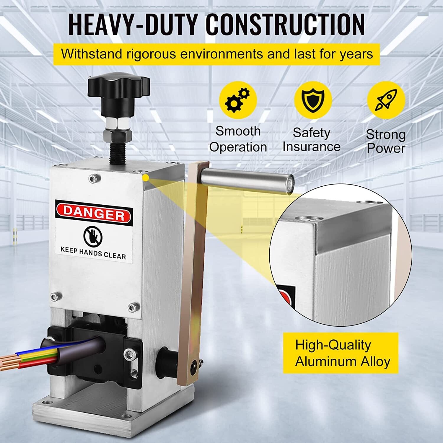 Aluminium Alloy Manual Cable/Wire Stripper Machine – 1.5-25mm Adjustable for Efficient Wire Stripping