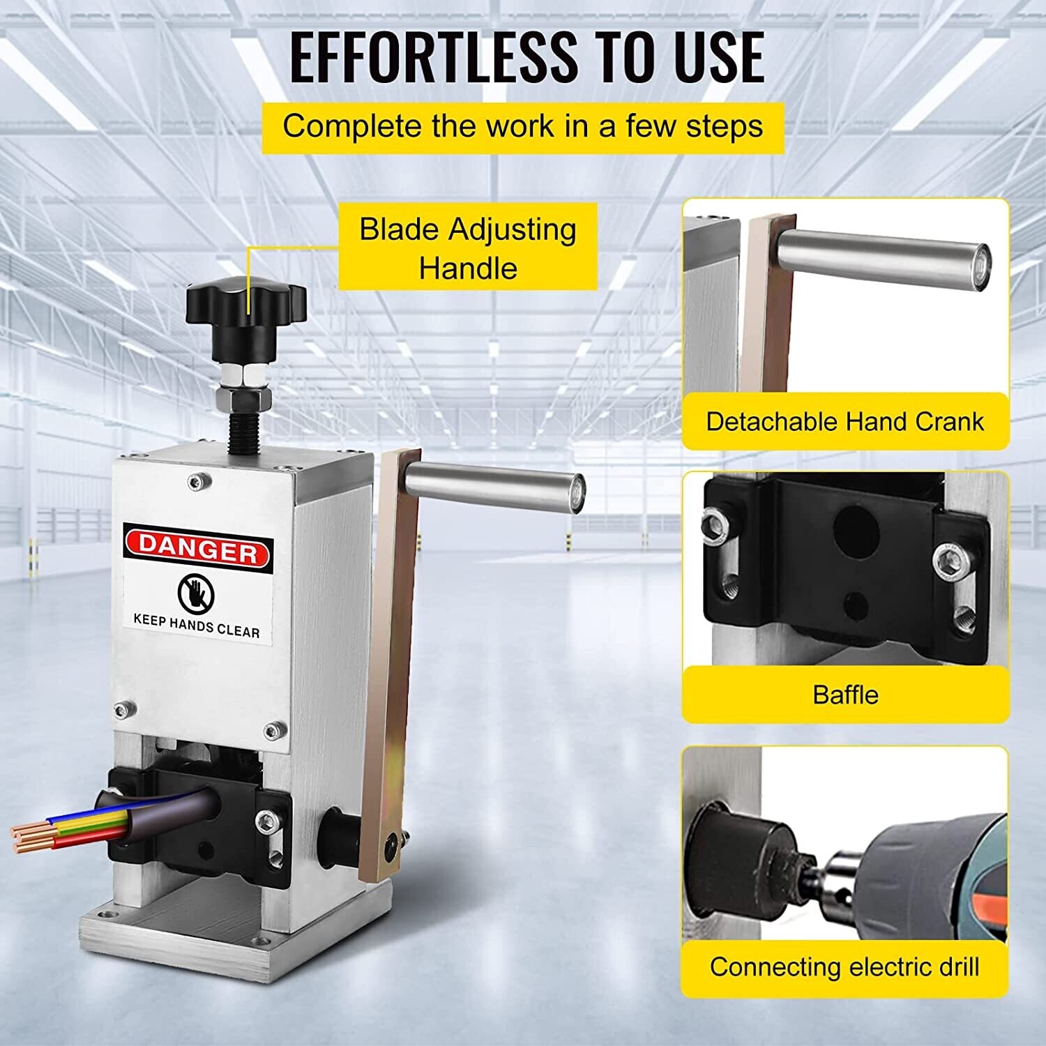 Aluminium Alloy Manual Cable/Wire Stripper Machine – 1.5-25mm Adjustable for Efficient Wire Stripping
