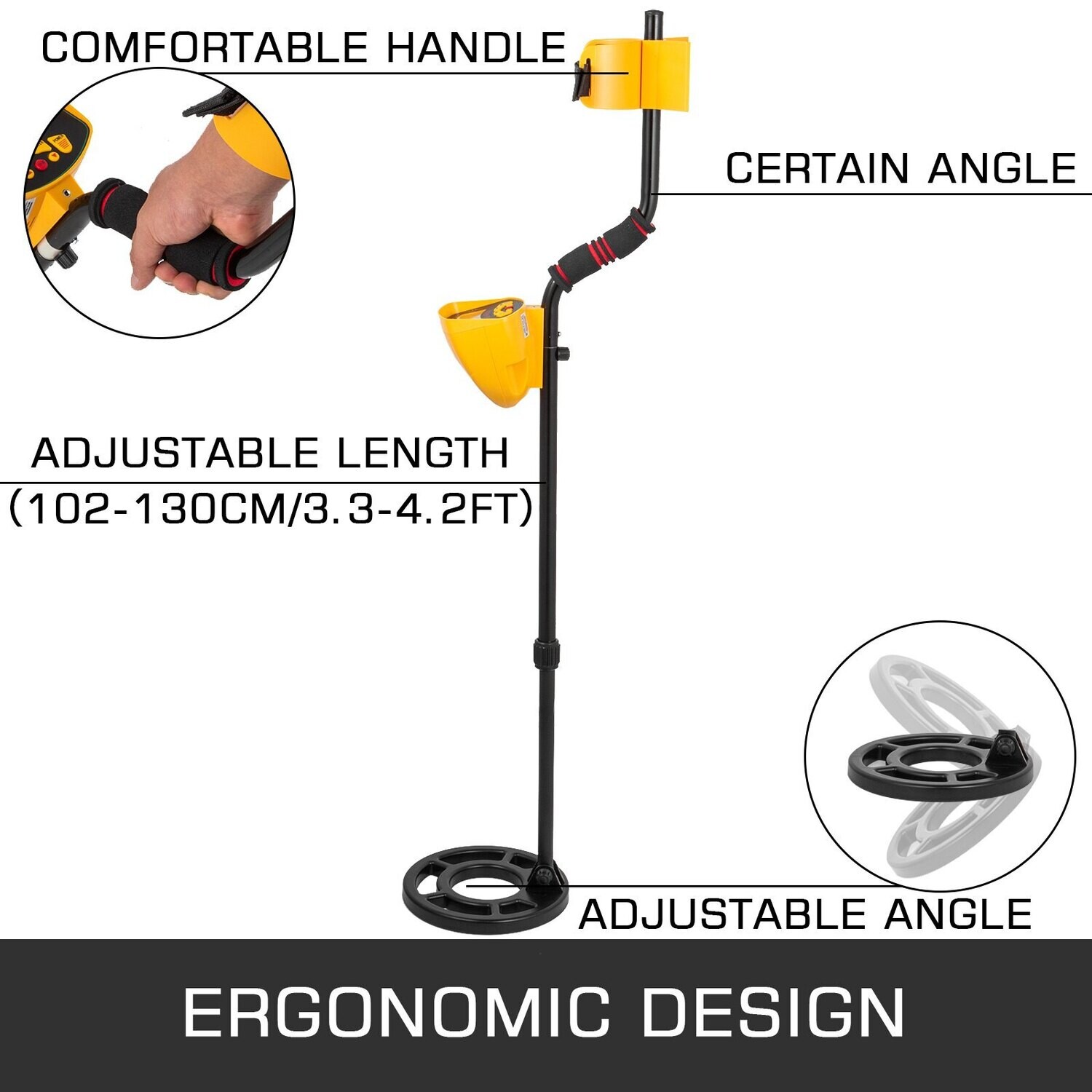 Md-3010 Metal Detector Waterproof Disc Gold Digger Headphone Shovel