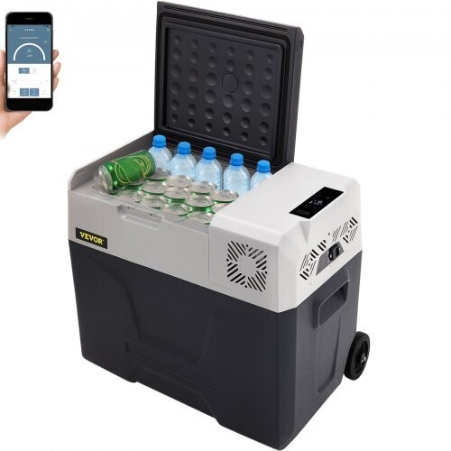 30L Portable Fridge Freezer - Compact and versatile with adjustable temperature control, ideal for car, camping, and home use, featuring efficient cooling, dual storage compartments, and a rugged tool