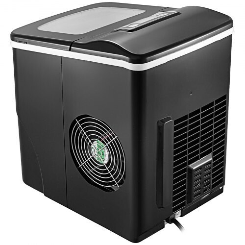 Black Ice Cube Maker Automatic Machine – 26 lbs Capacity for Home or Commercial Use