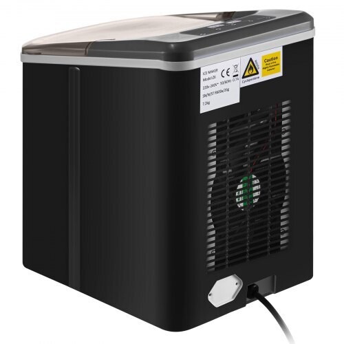 Black Ice Cube Maker Automatic Machine – 26 lbs Capacity for Home or Commercial Use