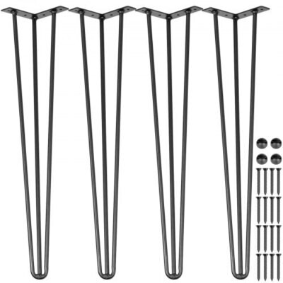 Hair Pin Legs Set for Furniture Bench and Desk, Modern Metal Legs for DIY Home Decor and Interior Design