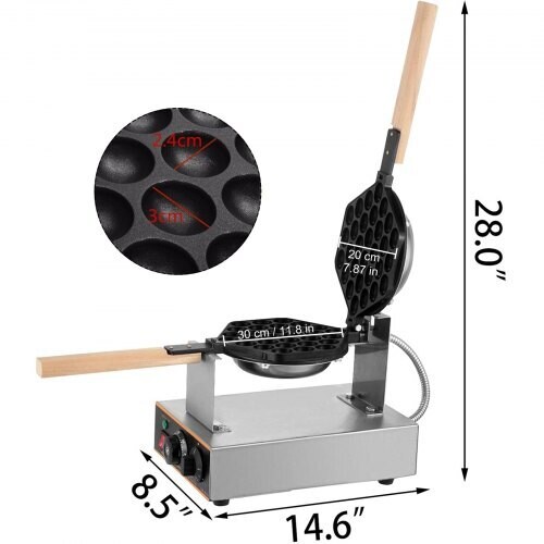 Commercial Electric Donut and Waffle Maker, Multi-Function Oven for Donuts, Eggs, and Bread, High-Power Cooking, Easy to Use and Clean, Perfect for Restaurants and Food Stalls.