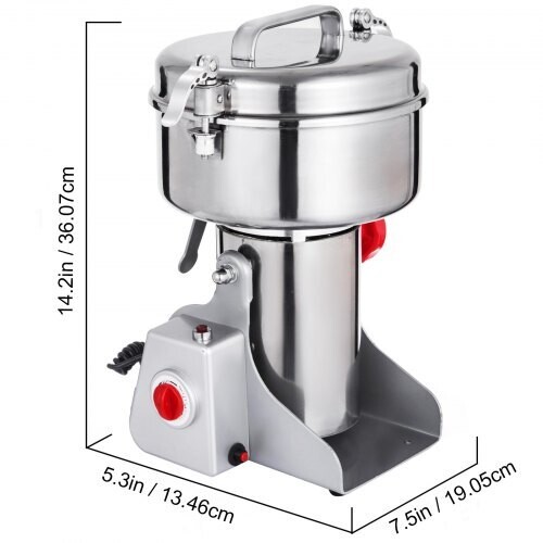 750g &amp; 1000g Electric Herb Grain Mill Grinder - High-Power Grinding for Herbs, Grains, and Spices with Efficient Performance