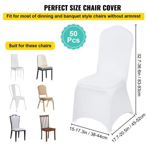50-Piece Dining Chair Cover Set – Stretchable and Elegant Slipcovers for Weddings, Banquets, and Events