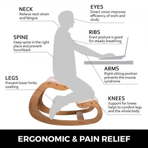 Ergonomic Kneeling Chair Wooden