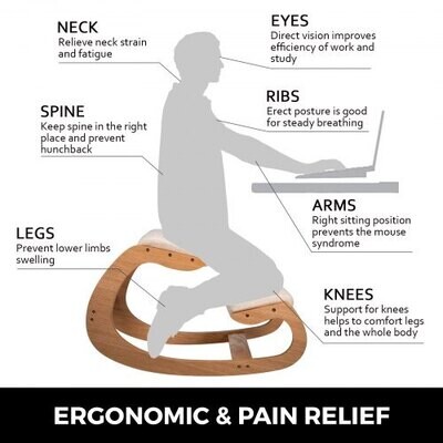 Ergonomic Kneeling Chair Wooden