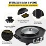2200W Kitchen Electric Pot and Griddle – Countertop Grill and Pot Set for Home Barbecue