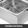 Commercial 20L Stainless Steel Deep Fryer, High-Capacity Electric Fryer for Restaurants and Food Service