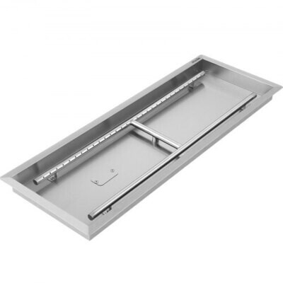 Drop-In Natural Gas Fire Pit Pan Burner – Stainless Steel Burner for Outdoor Fire Pits and Patio Heating