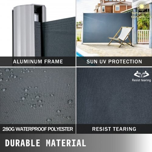 Outdoor Retractable Patio Privacy Screen