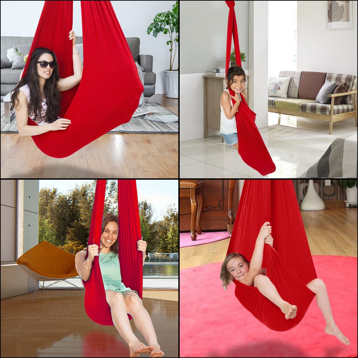 Hanging Therapy Swing Chair for Kids and Adults, Relaxation and Sensory Support for Indoor and Outdoor Use