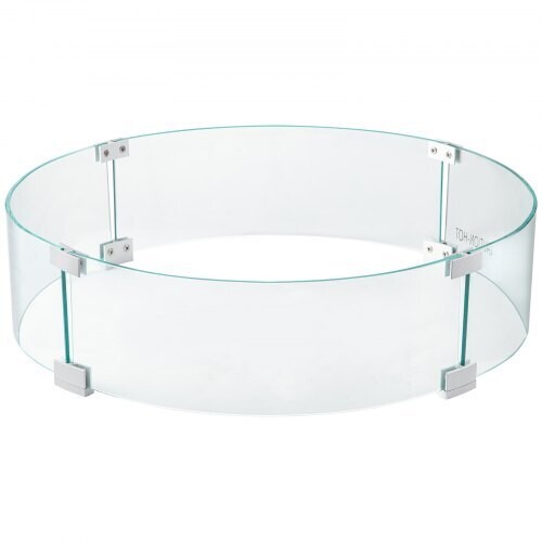 Tempered Glass Fire Pit Wind Guard
