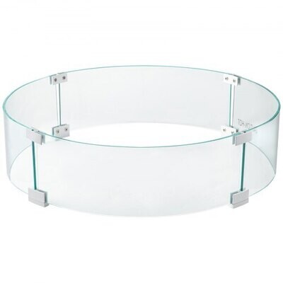 Tempered Glass Fire Pit Wind Guard
