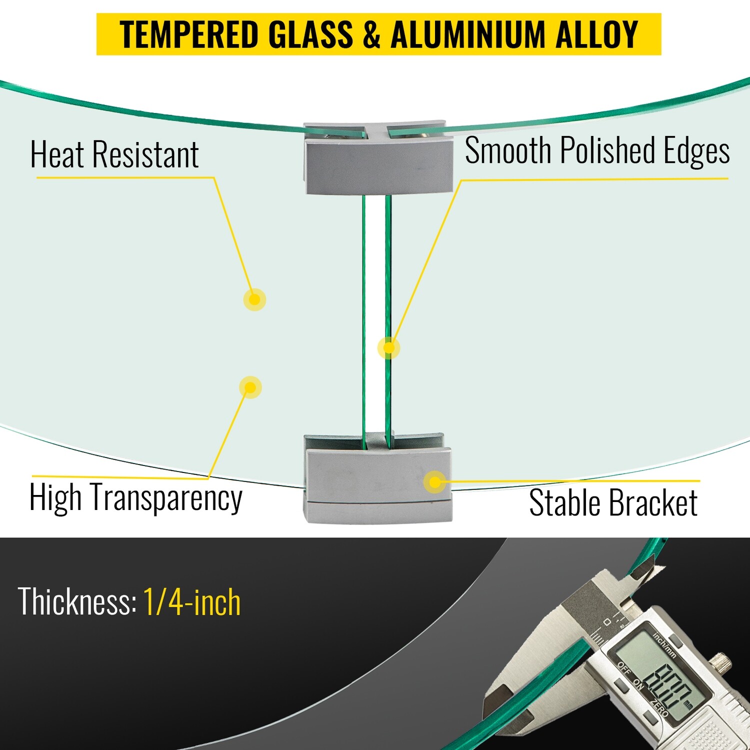 Tempered Glass Fire Pit Wind Guard