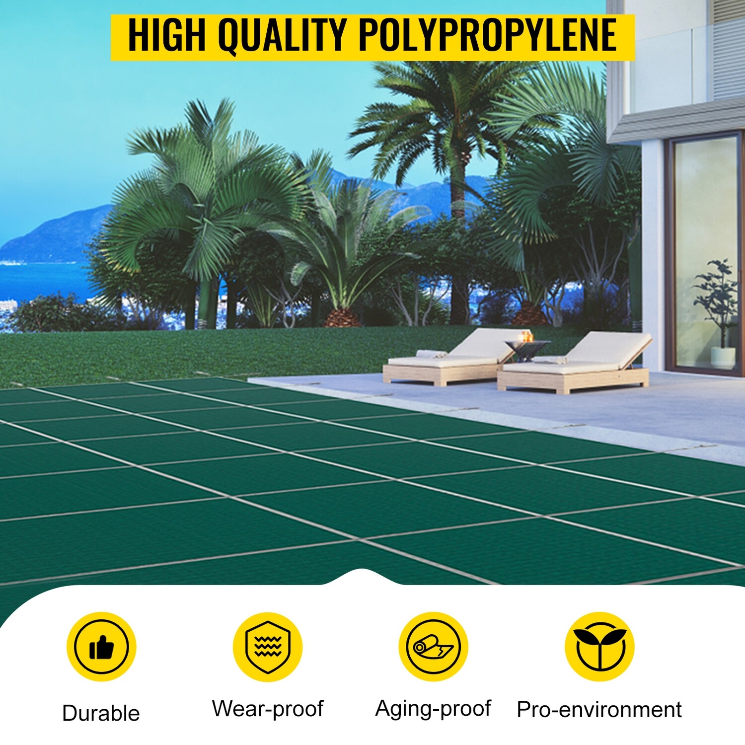 Safety Rectangular Swimming Pool Cover