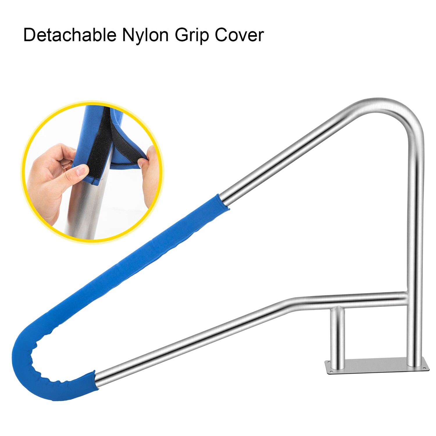 4ft Stainless Steel Pool Handrails with Grip Cover