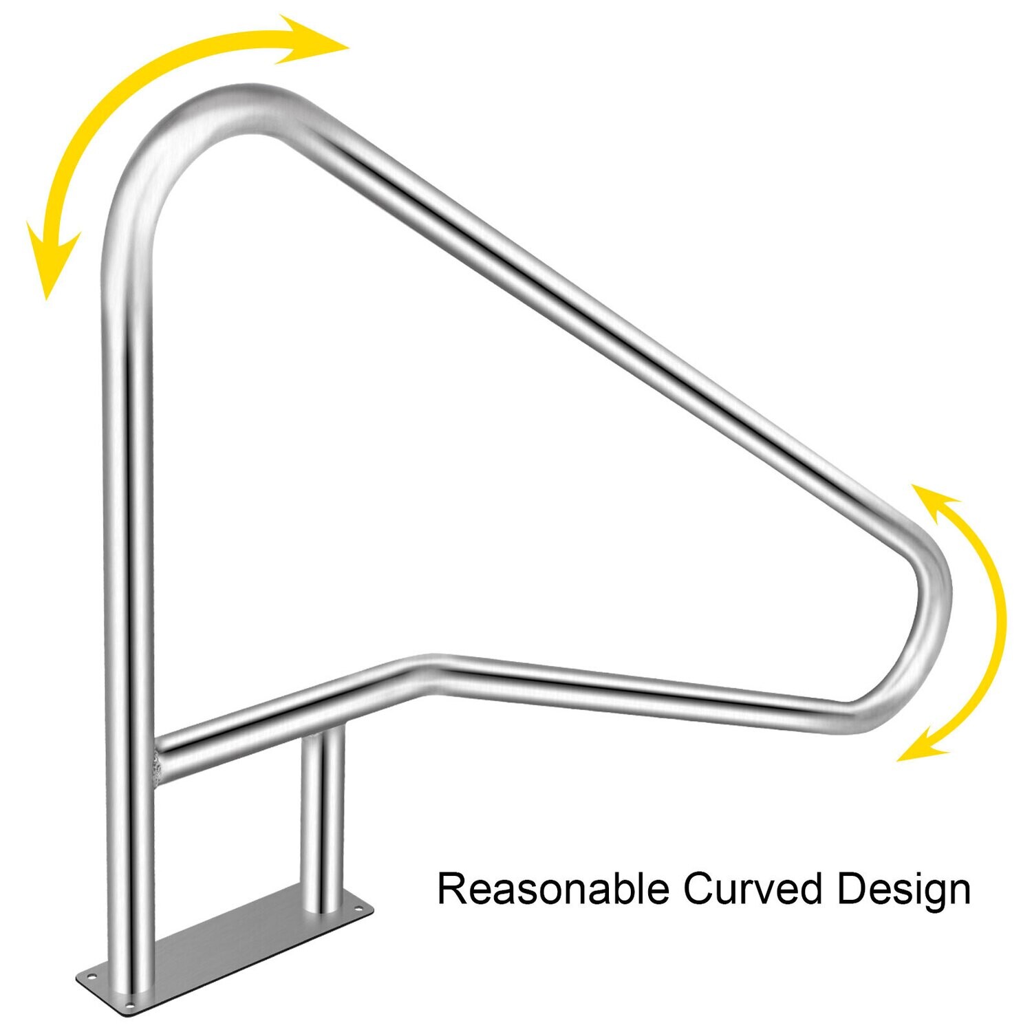 4ft Stainless Steel Pool Handrails with Grip Cover