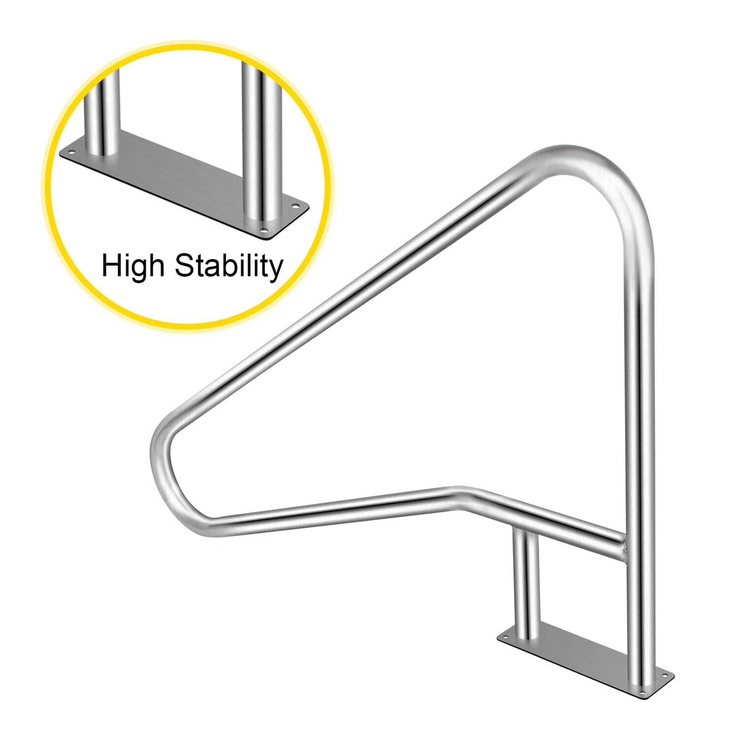 4ft Stainless Steel Pool Handrails with Grip Cover