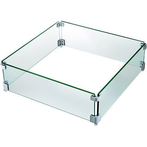 Fire-pit Glass Wind Guard Fence – Durable Glass Flame Shield for Outdoor Fire Pits, Wind Protection and Safety Barrier for Campfires and Fireplaces