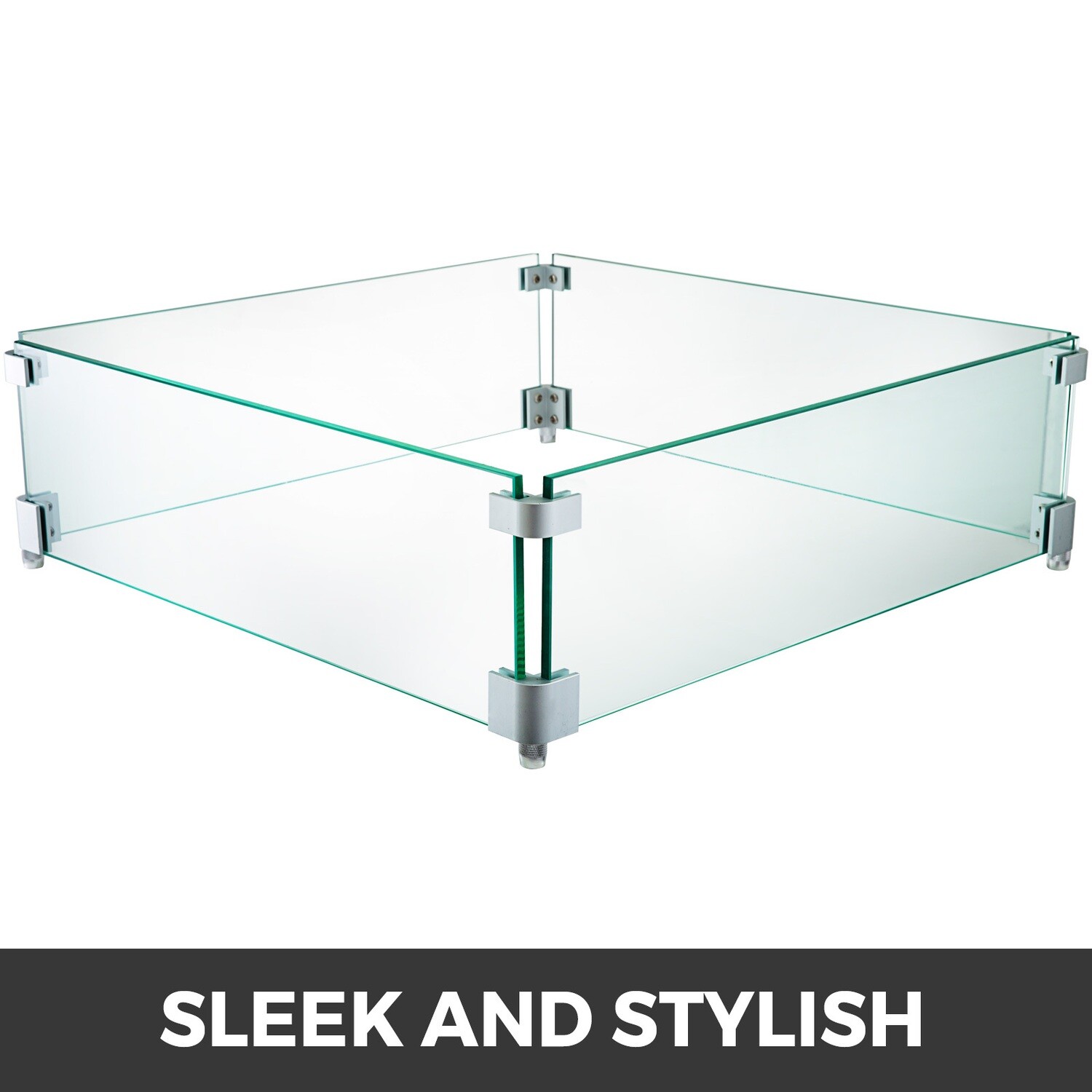 Fire-pit Glass Wind Guard Fence – Durable Glass Flame Shield for Outdoor Fire Pits, Wind Protection and Safety Barrier for Campfires and Fireplaces
