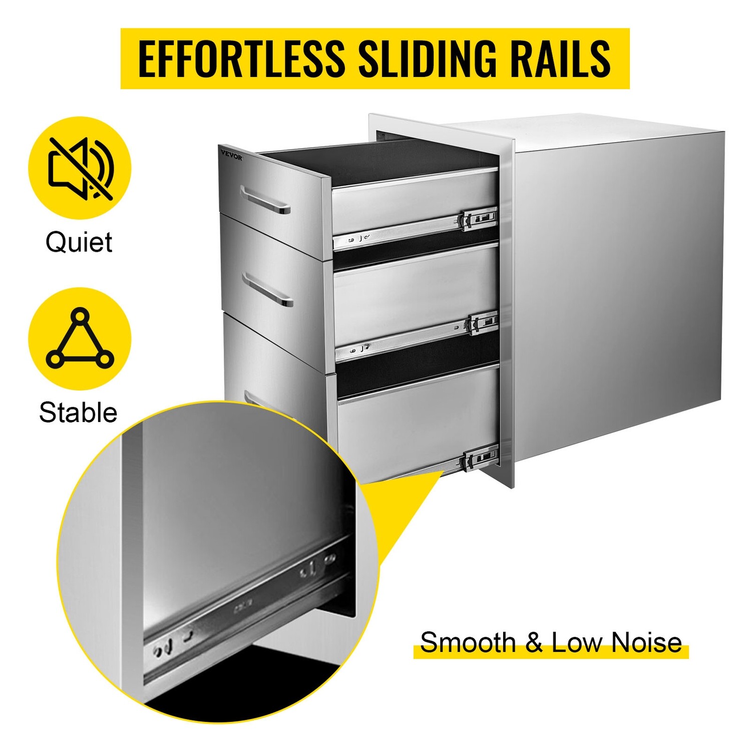 Outdoor Kitchen Triple Access Drawer