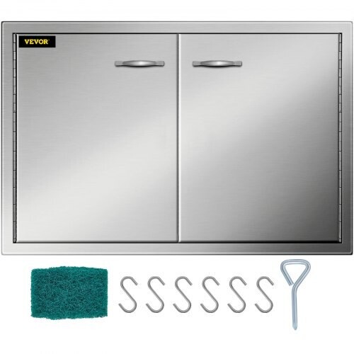 Double Access Outdoor Kitchen Door – Stainless Steel Access Door for BBQ Islands and Outdoor Kitchens