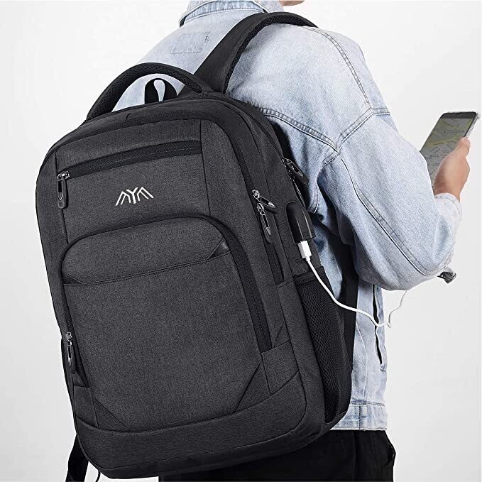 School Bags for Teenage Boys Laptop Backpack with USB Charging Port