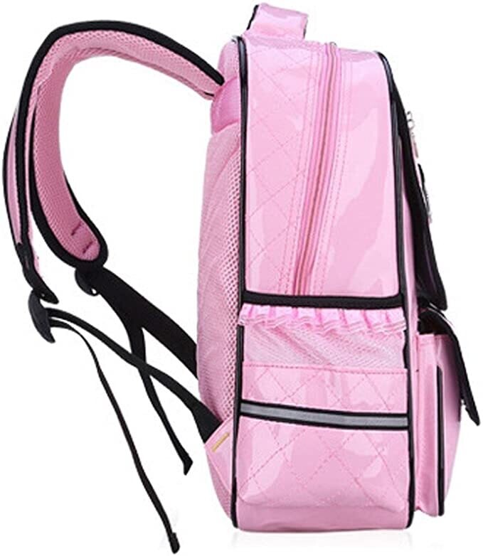 Pink Leather Backpack For Teenage Girls