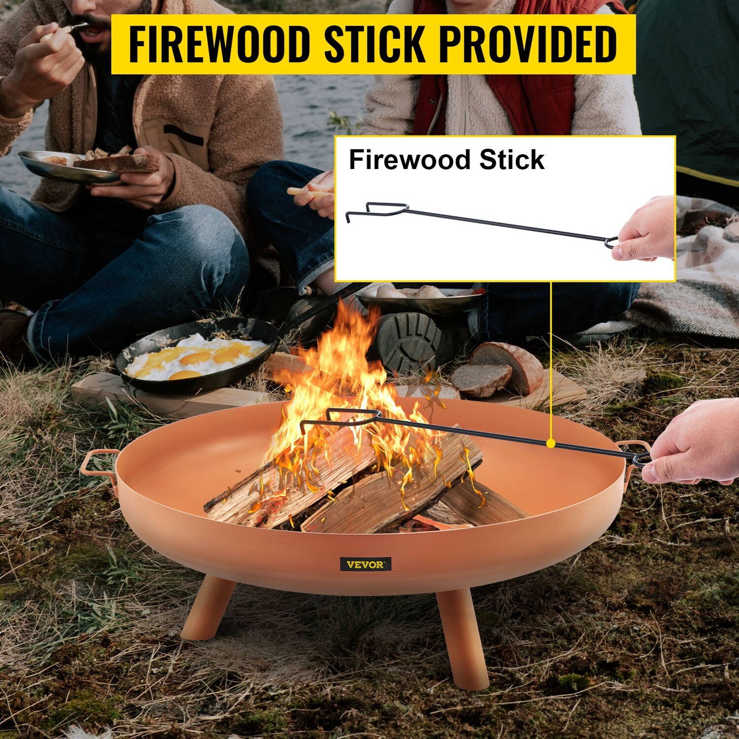 Outdoor Fire Pit Bowl Round Fire Pit 30-Inch