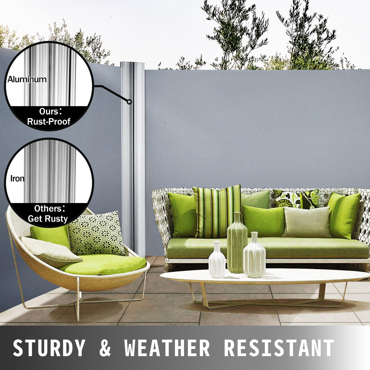 Retractable Patio Privacy Screen