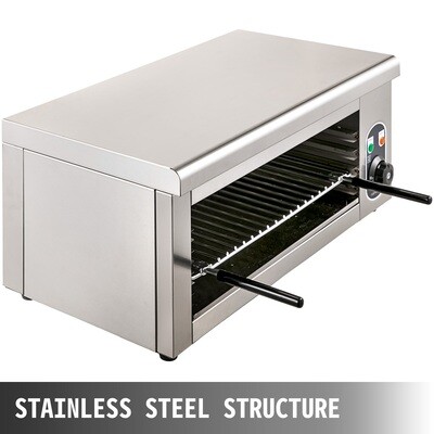 Electric Salamander Broiler with Adjustable Grid – High-Performance Oven for Grilling, Browning, and Cooking in Commercial Kitchens