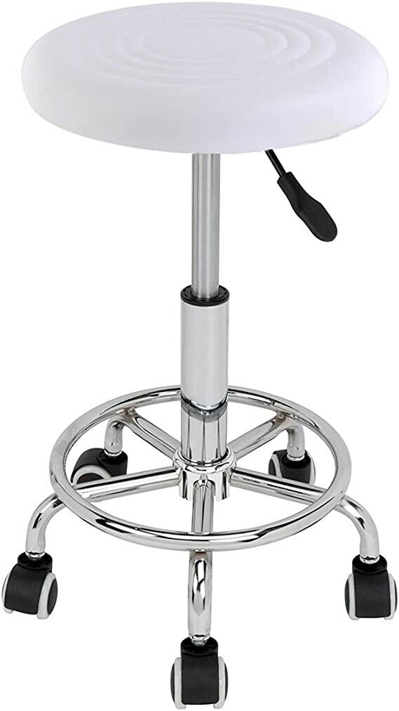 Ergonomic Rolling Work Stool – Swivel Bar Stool with Adjustable Height for Practice, Office, and Home Use