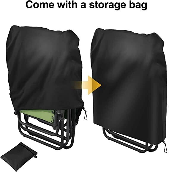 Folding Deck Chair Cover for Zero Gravity Chair Protection and Weatherproof Shield