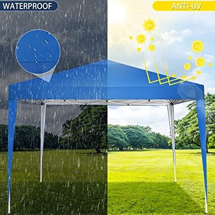 Folding Gazebo 3 x 3 m Waterproof with UV Protection for Outdoor Events