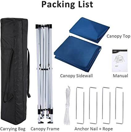 Folding Waterproof Garden Gazebo Tent with UV Protection and Instant Setup for Outdoor Events