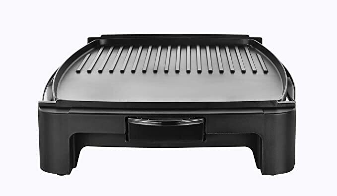 Grill with Large Cooking Surface 1600W Black/Silver for Indoor and Outdoor Use