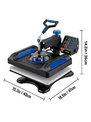 Heat Press Machine for Sublimation, 12x15 Inch for Custom Printing on T-Shirts, Mugs, and More