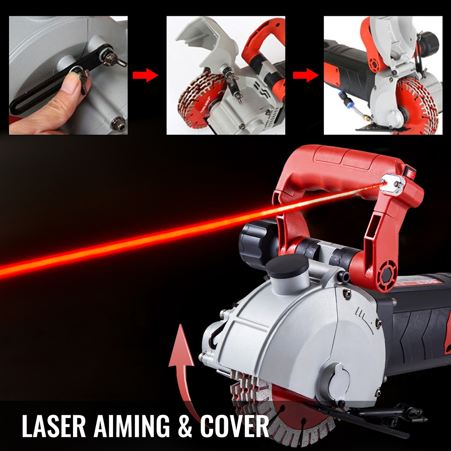 Electric Wall Chaser Concrete Saw – Powerful Groove Cutting Machine for Concrete, Brick, and Masonry Work