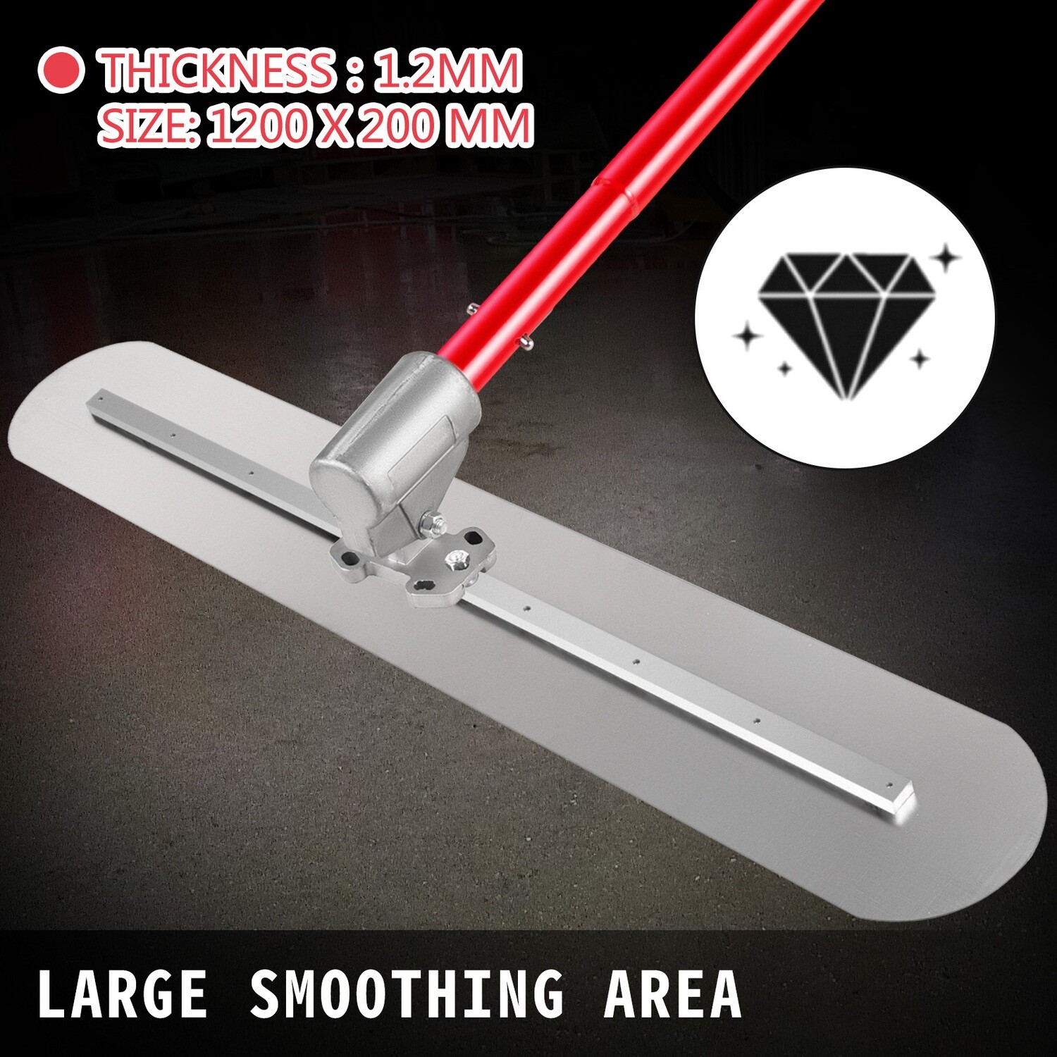 Concrete Float Tool Trowel Handle &amp; Bracket, Professional Concrete Finishing Tool, Adjustable Trowel Handle for Smooth Surface, Durable Construction Tool