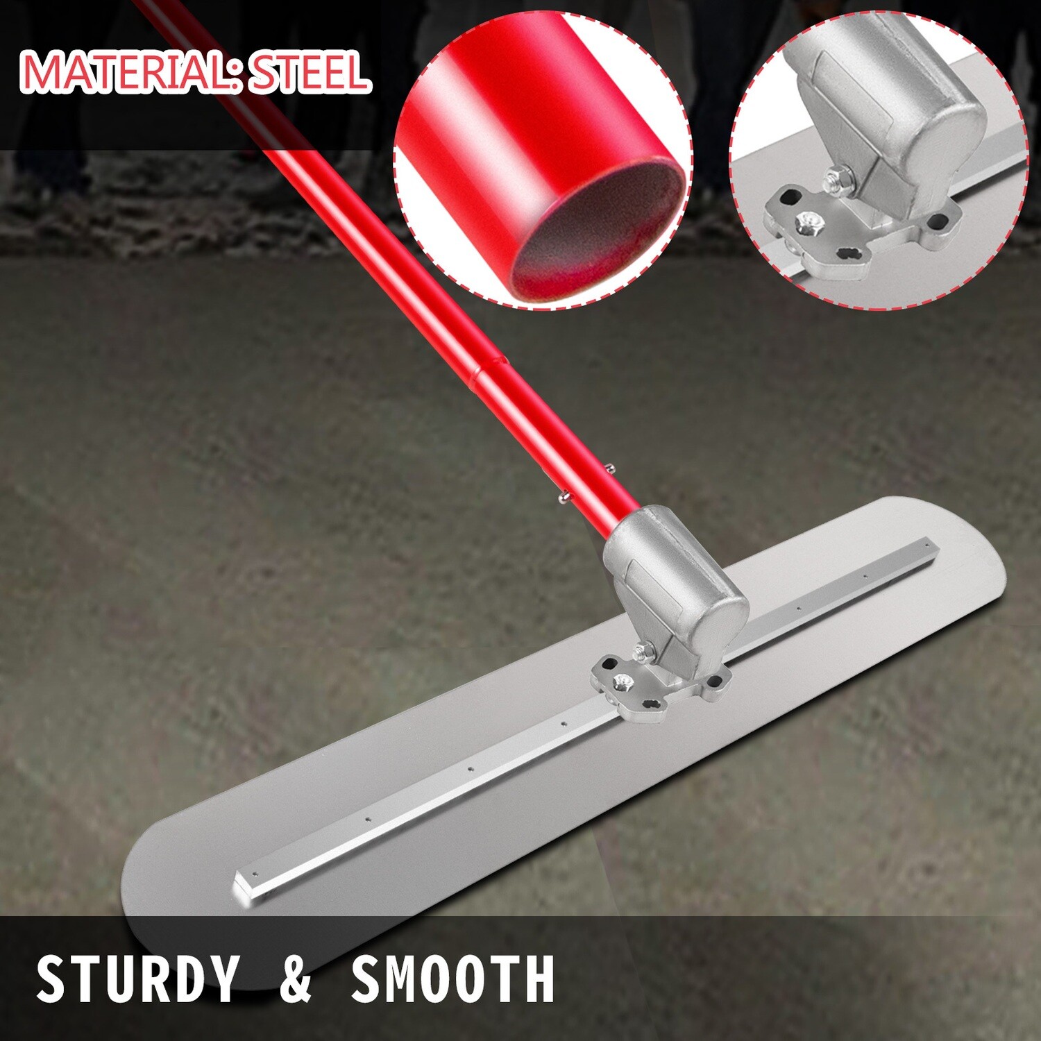 Concrete Float Tool Trowel Handle &amp; Bracket, Professional Concrete Finishing Tool, Adjustable Trowel Handle for Smooth Surface, Durable Construction Tool