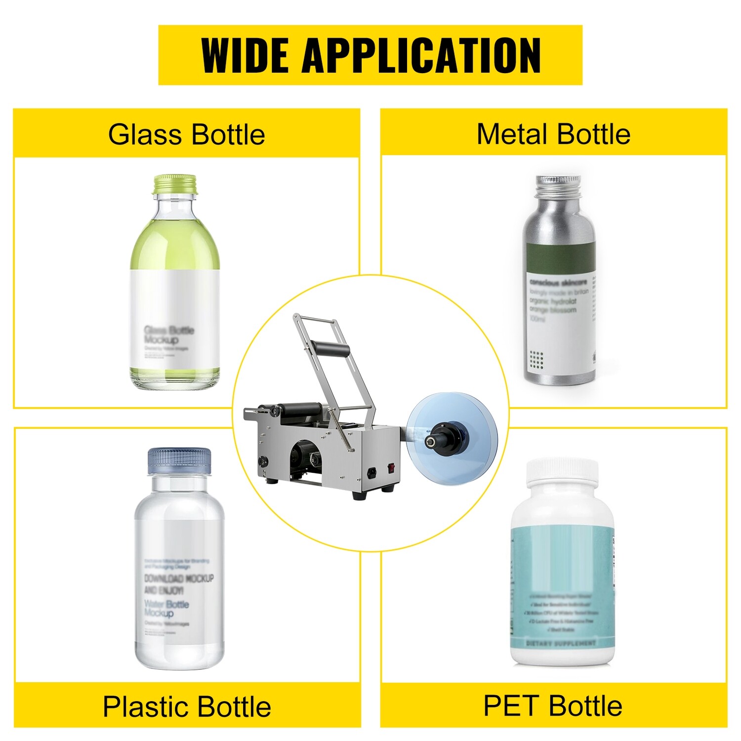 Semi Automatic Round Bottle Labeling Machine